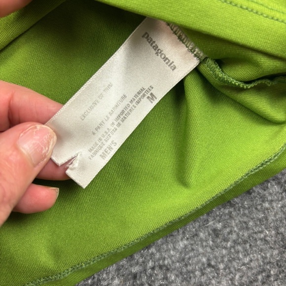 PATAGONIA Mens Green Short Sleeve Athletic Logo Shirt size: Medium - Picture 10 of 10